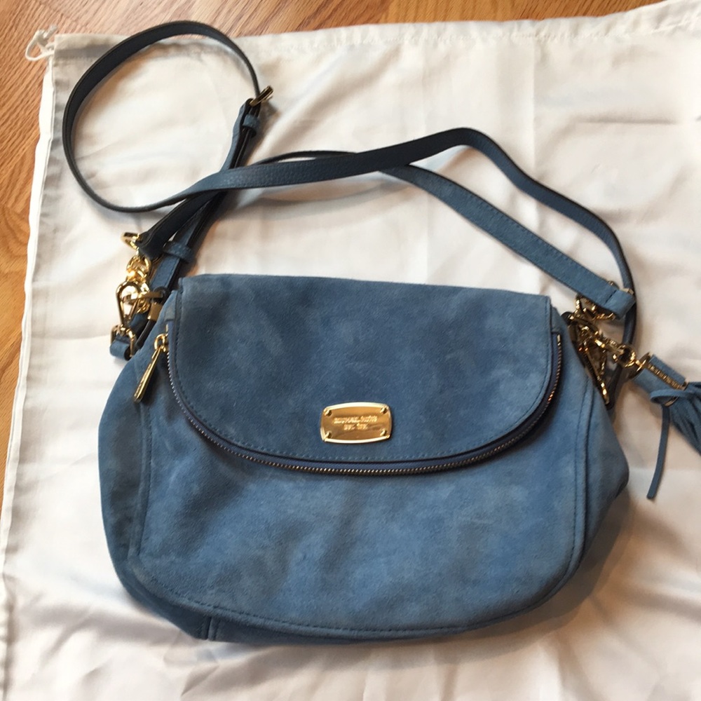 Michael Kors Blue Suede Bedford
